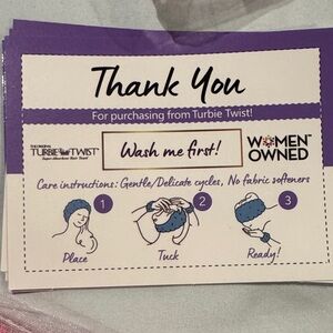 100% Cotton Turbie Band 4 Pack Extra Wide Headband - Purple, Pink, White